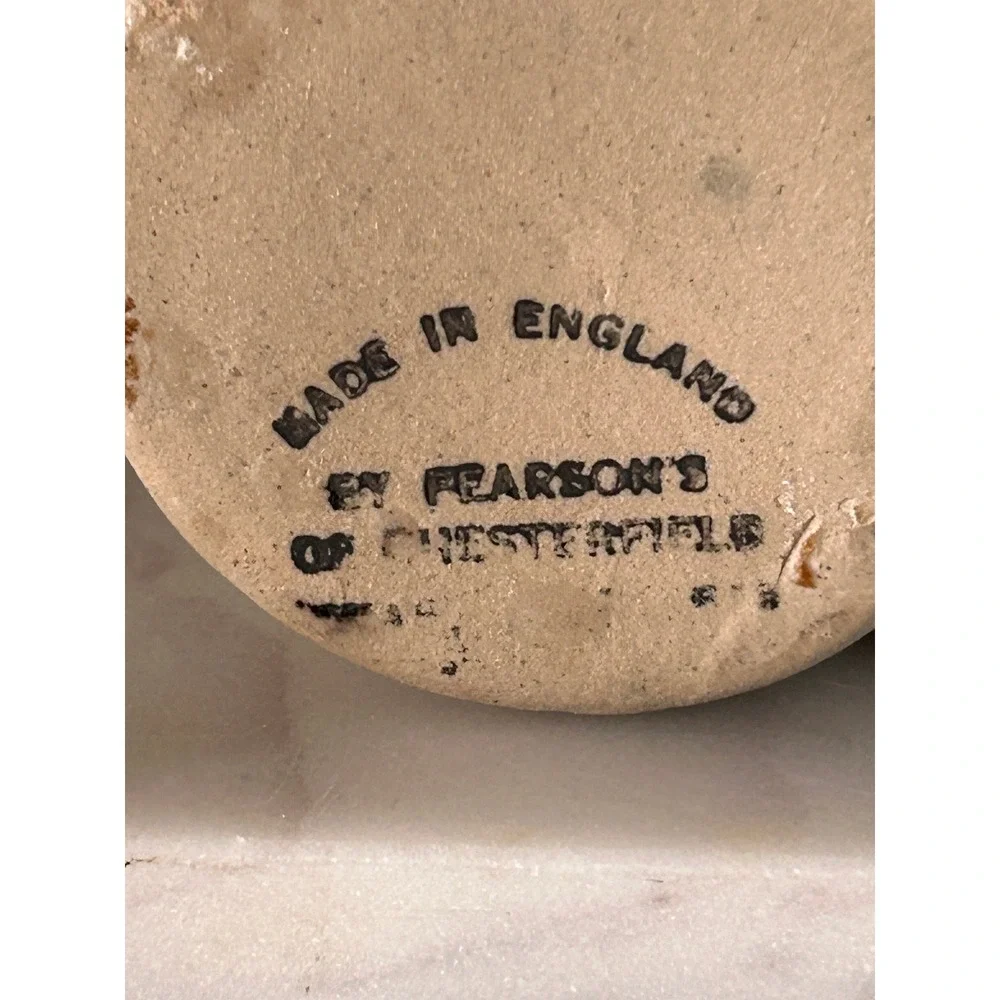 Pearsons of Chesterfield Vintage Stoneware Jam Jar Lidded Crock Made in England